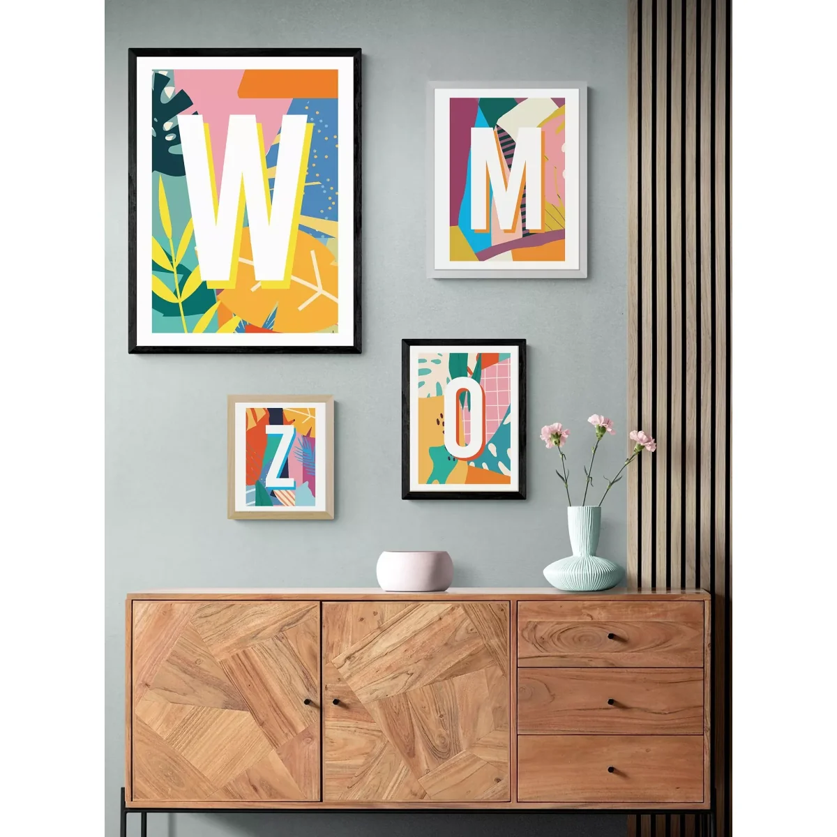 EAST END PRINTS Sei and Ru 'W Letter' Framed Print – image 2