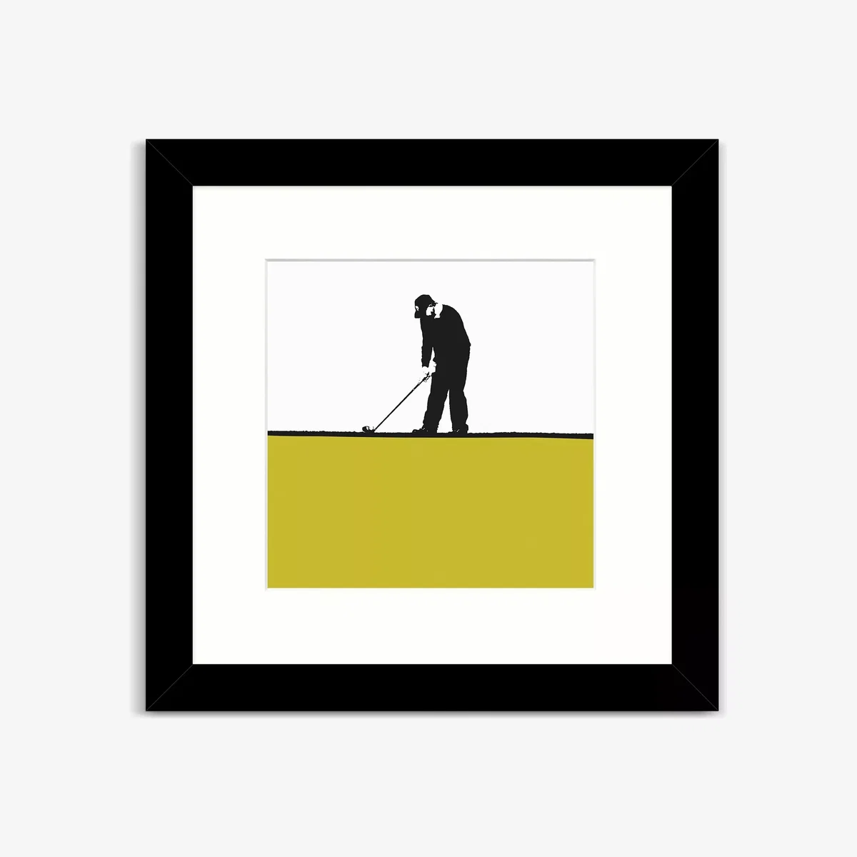 Jacky Al-Samarraie - Golf Framed Print, 33.5 x 33.5cm, Yellow/Multi