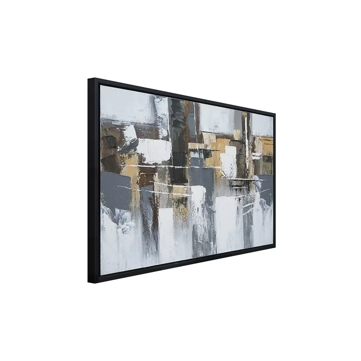 Storm - Hand-Painted Textured Framed Canvas, 72 x 112cm, Brown/Multi – image 2