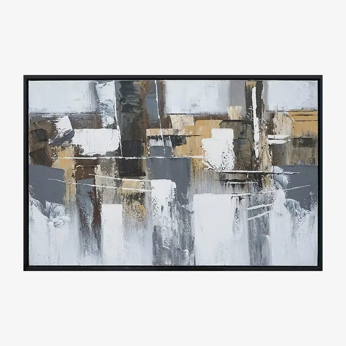 Storm - Hand-Painted Textured Framed Canvas, 72 x 112cm, Brown/Multi – image 1
