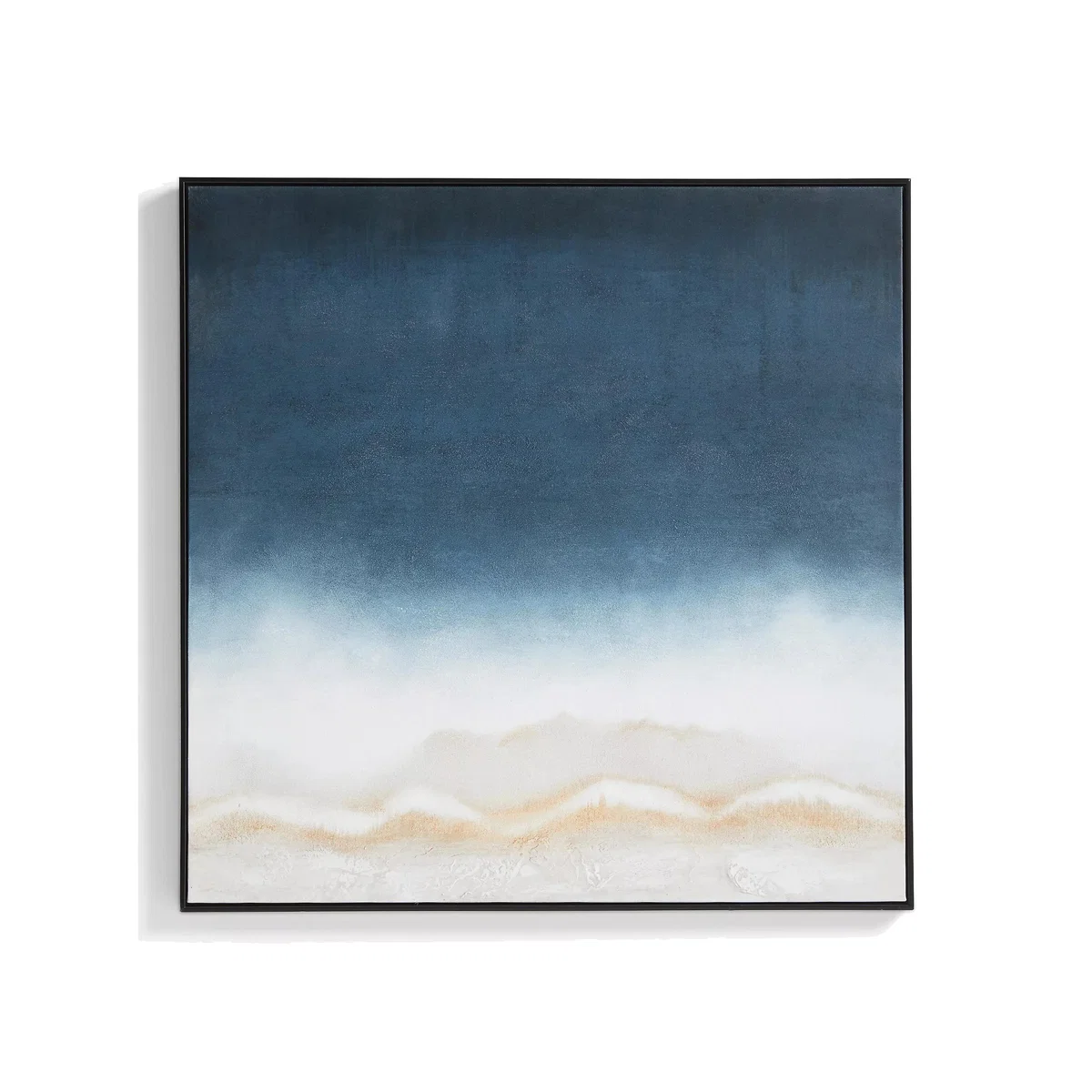 John Lewis 'Dark Skye' Abstract Framed Canvas, 100 x 100cm, Black – image 1