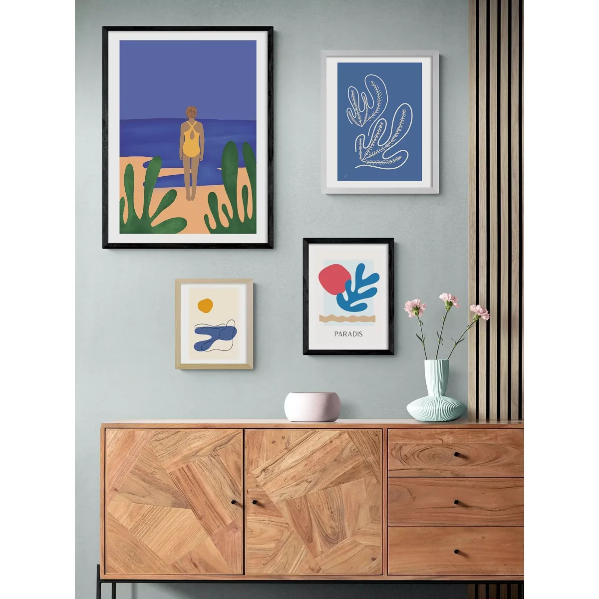 EAST END PRINTS Sifa Mustafa 'A Quick Dip' Framed Print – image 2