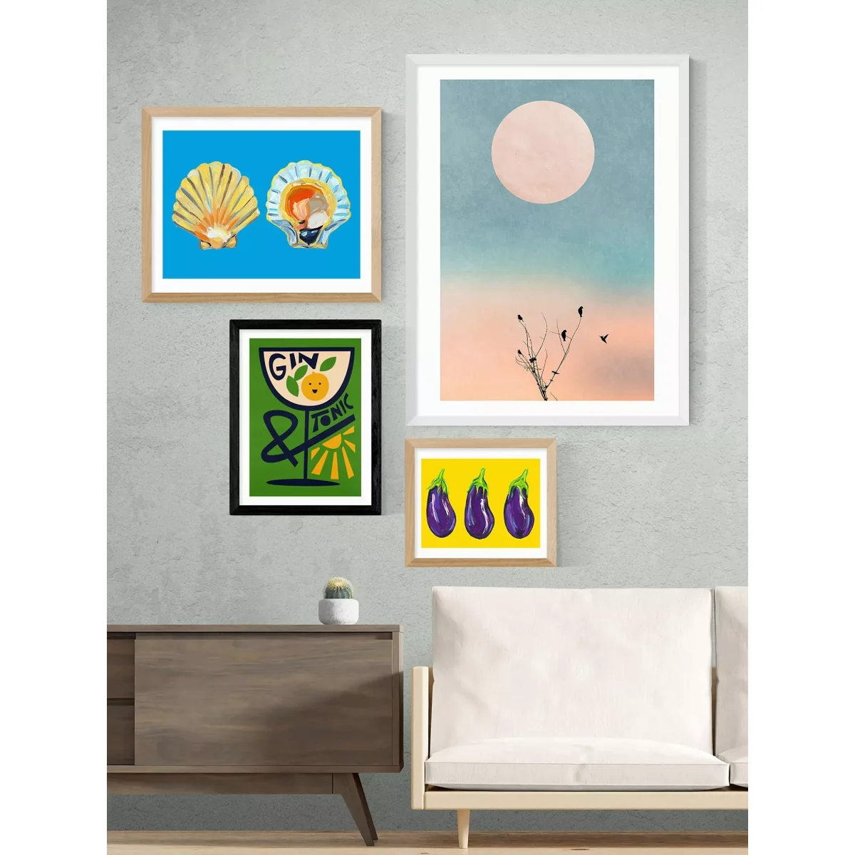 EAST END PRINTS Fox & Velvet 'Gin & Tonic' Framed Print – image 2