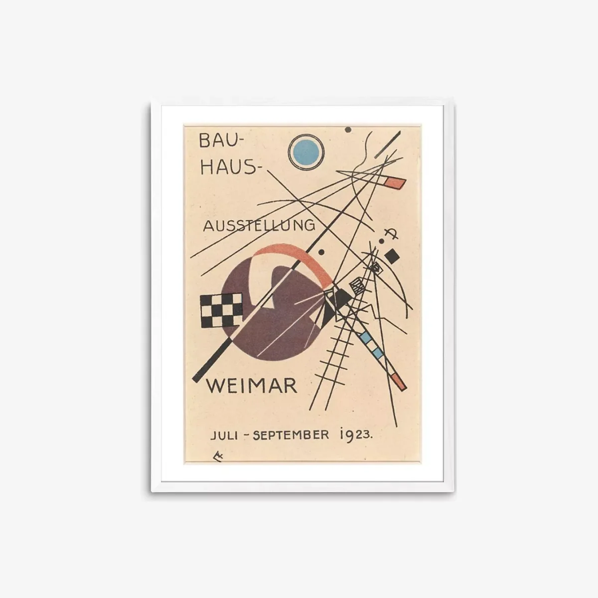 EAST END PRINTS Wassily Kandinsky 'Bauhaus 1923 Exhibition Poster' Framed Print