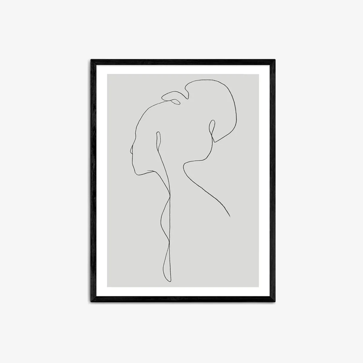 Jorgen Hansson - 'Female Lines III' Framed Print, 83.4 x 63.4cm, White