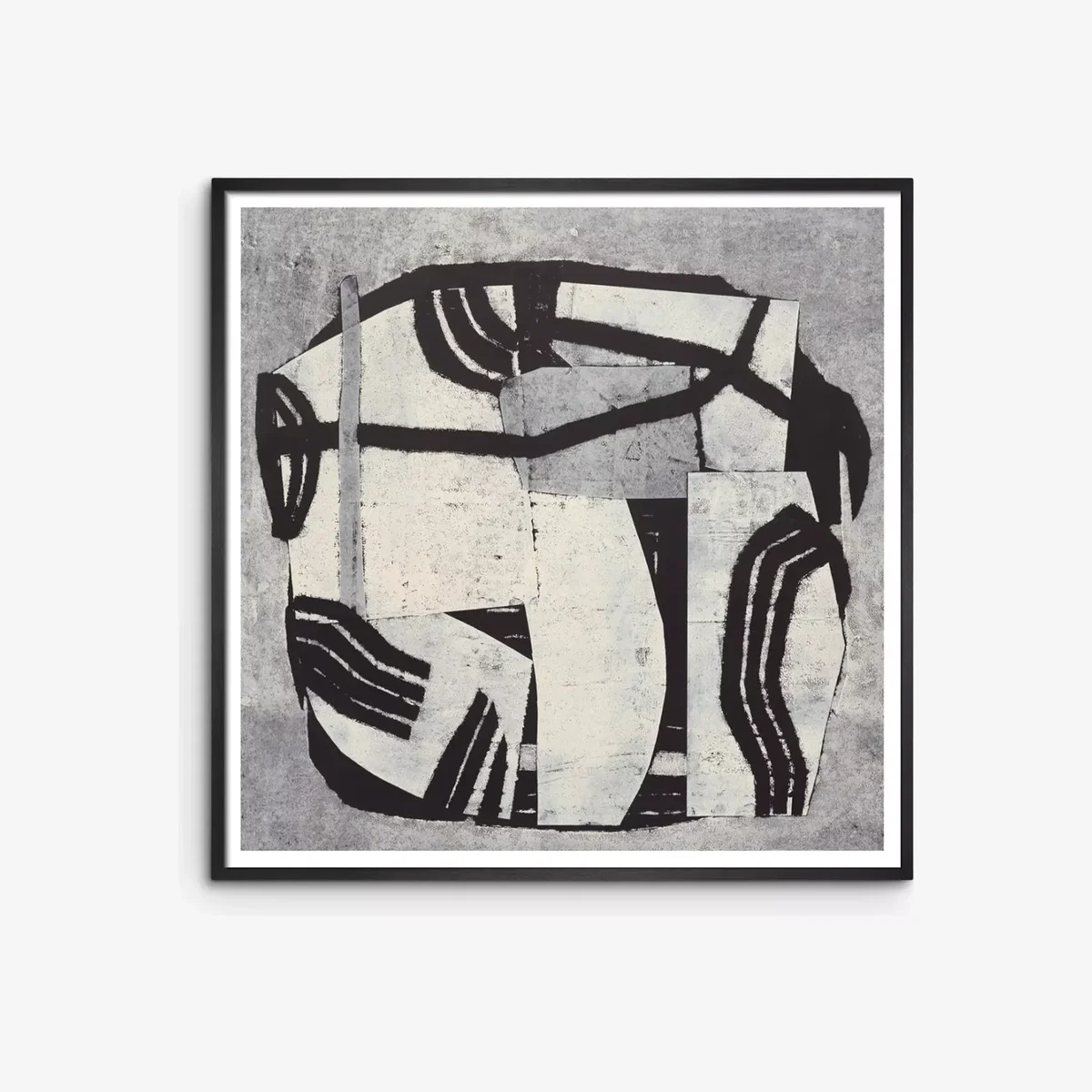 Christina Fedyk - Embrace Abstract Framed Print, 100 x 100cm, Grey