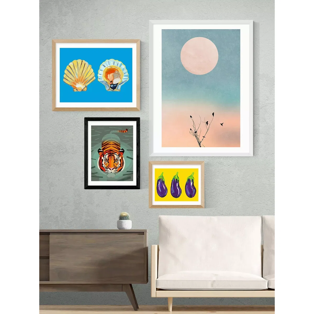 EAST END PRINTS Dieter Braun 'Swimming Tiger' Framed Print – image 2