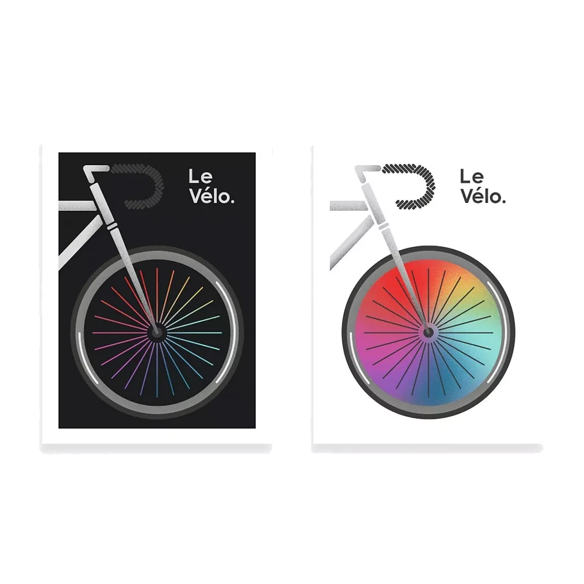 Jeremy Harnell - Le Vélo / Bicycle Unframed Prints & Mounts, Set of 2, 40 x 30cm, Black/White