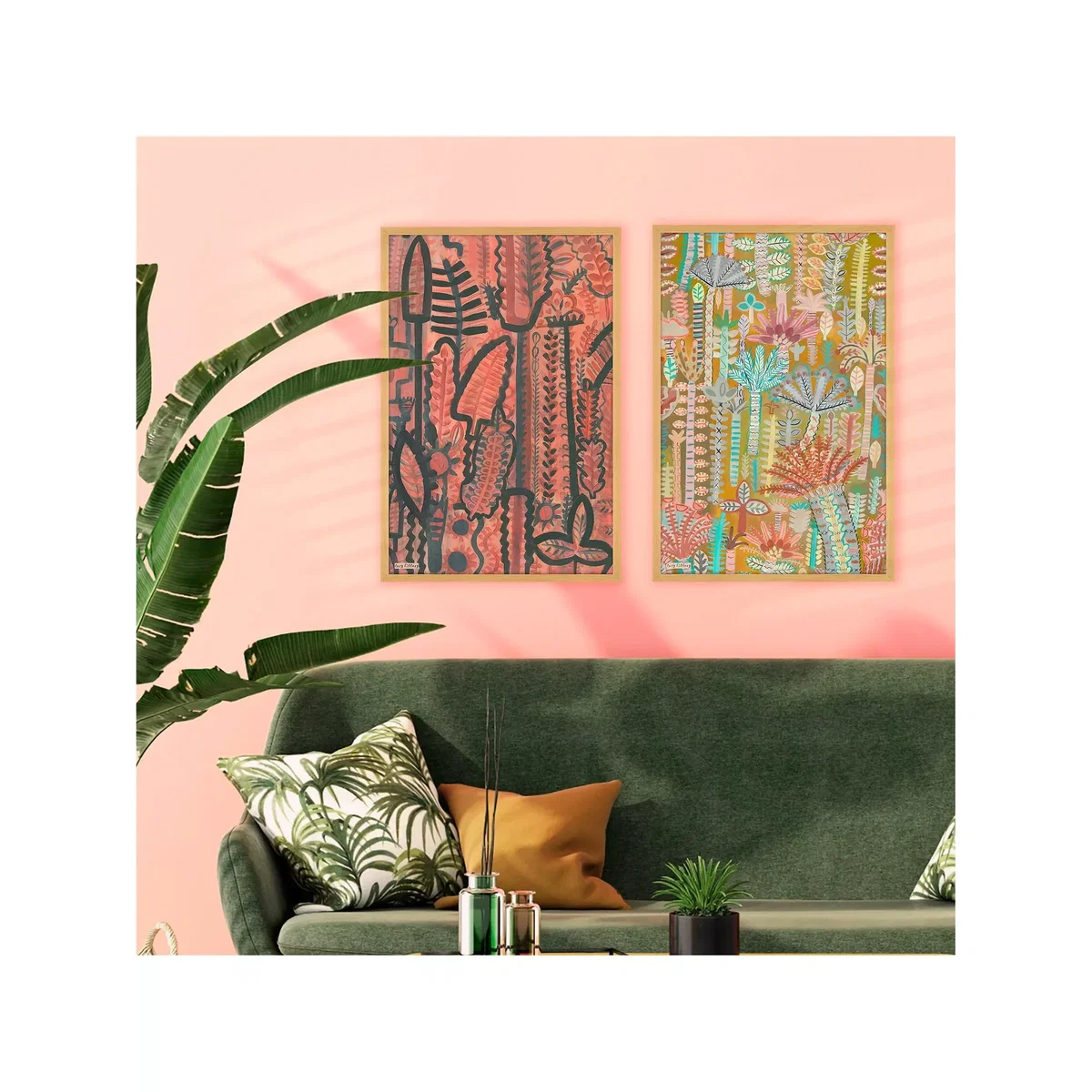 Lucy Tiffney - 'Sienna' Framed Print, 62 x 42cm, Red/Multi – image 2