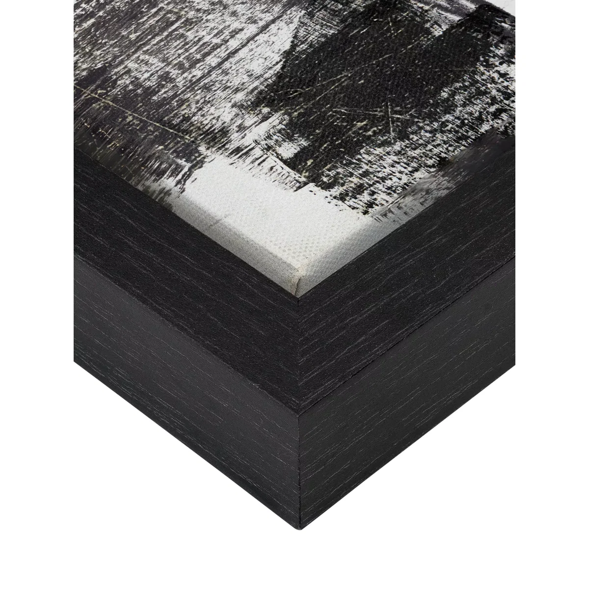 Concept III - Abstract Framed Canvas Print, 124.5 x 84.5cm, Black/White – image 3