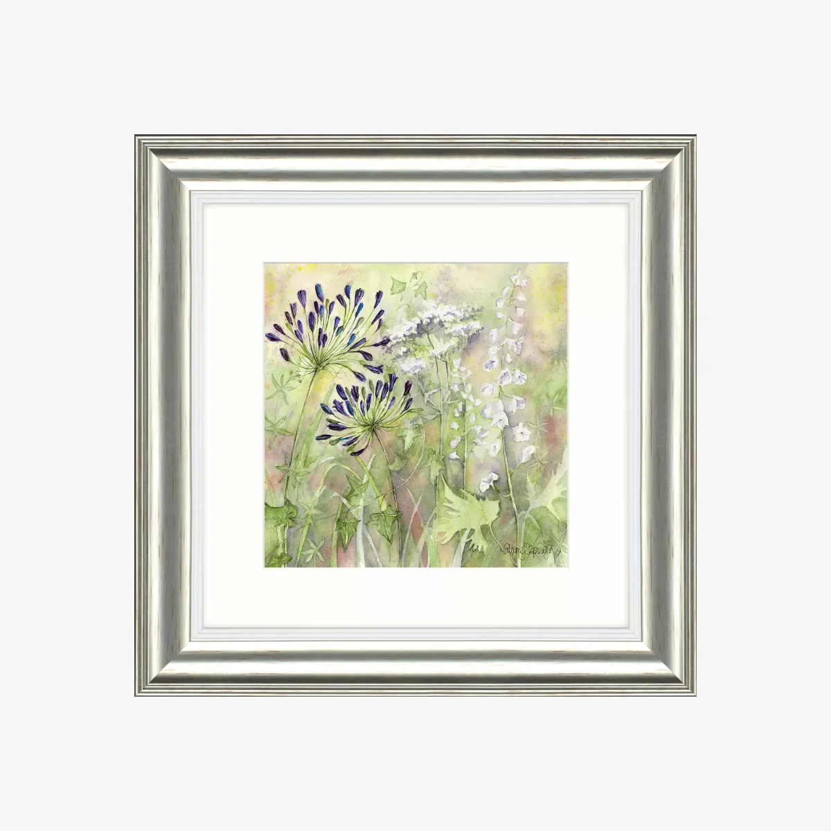 Catherine Stephenson - Agapanthus Grasses 1 Framed Print, 50 x 50cm – image 1