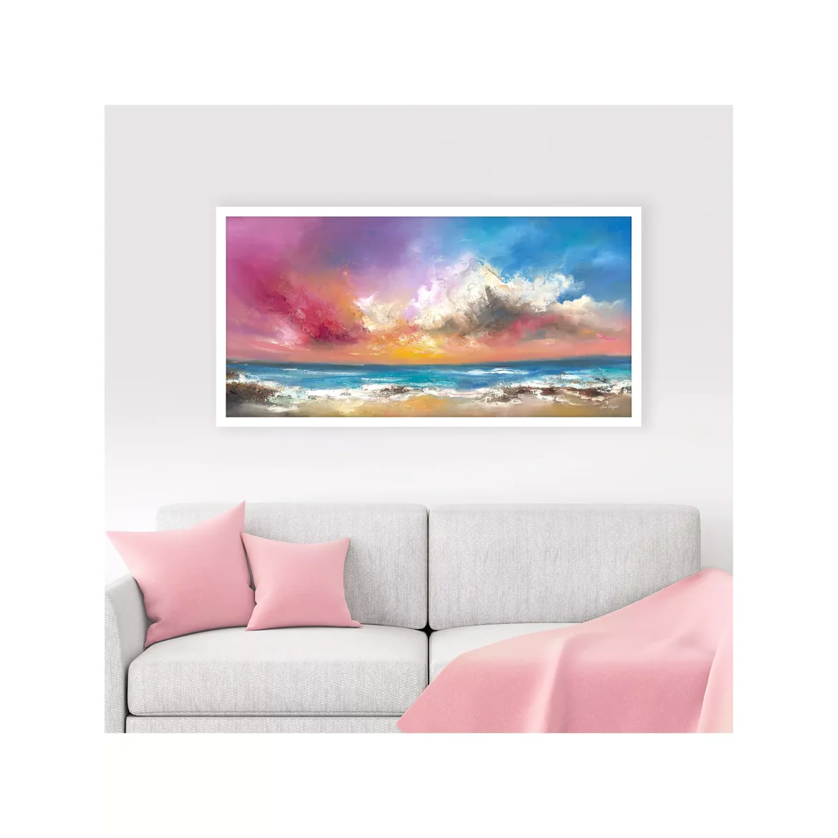 Anna Schofield - 'Follow Your Heart' Framed Print, 64.5 x 124.5cm, Pink/Multi – image 2