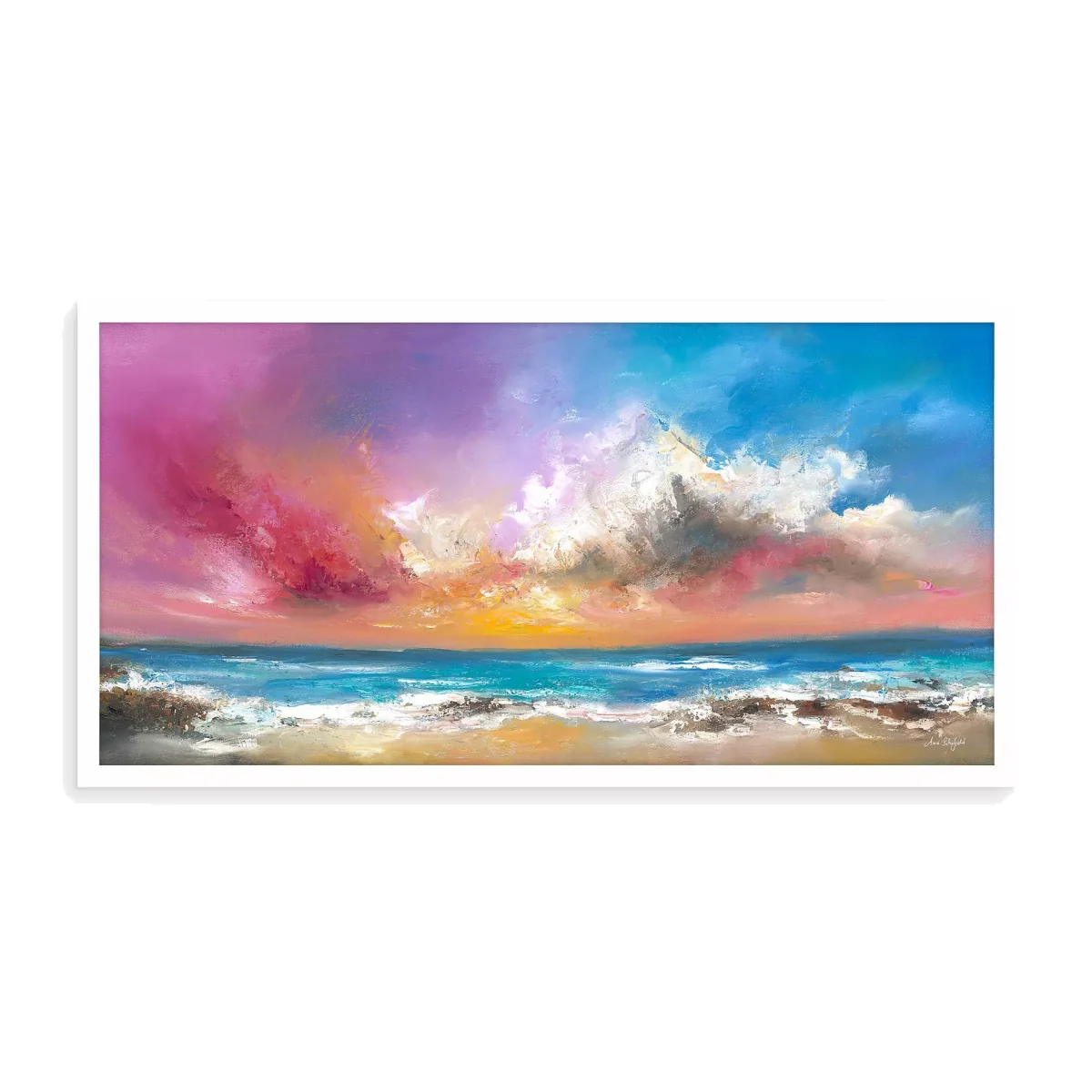 Anna Schofield - 'Follow Your Heart' Framed Print, 64.5 x 124.5cm, Pink/Multi – image 1