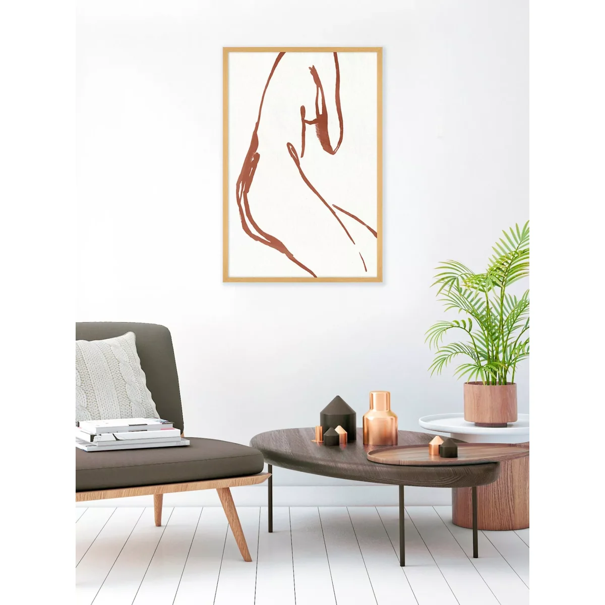 Jennifer Paxton Parker - 'Curves' Framed Print, 62 x 42cm, Brown – image 2