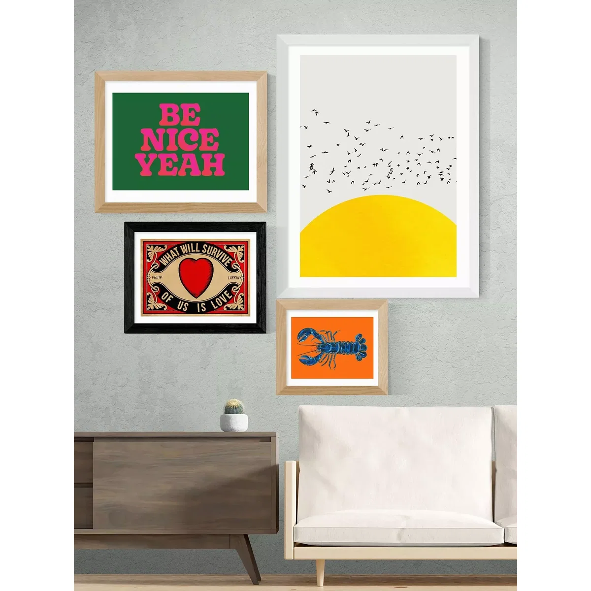 EAST END PRINTS Indie Prints 'Arundel Tomb - Love' Framed Print – image 2