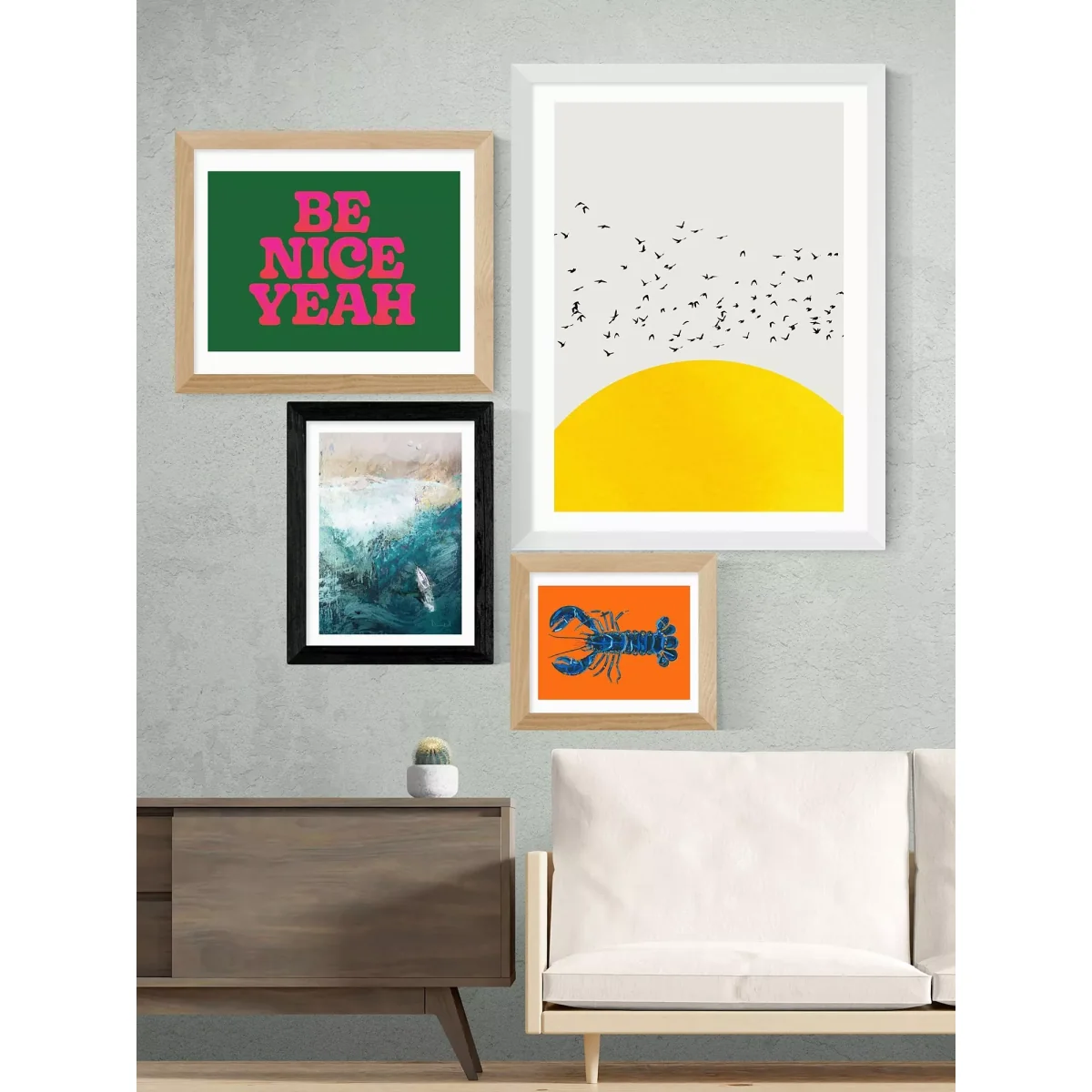 EAST END PRINTS Dan Hobday 'Azure Walk' Framed Print – image 2