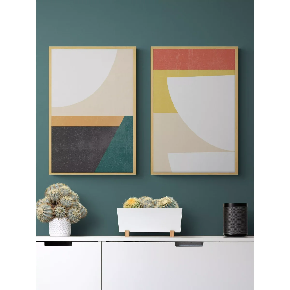 Print Punk Studio - 'Colourful' Framed Print, Set of 2, 62 x 42cm, Multi – image 2