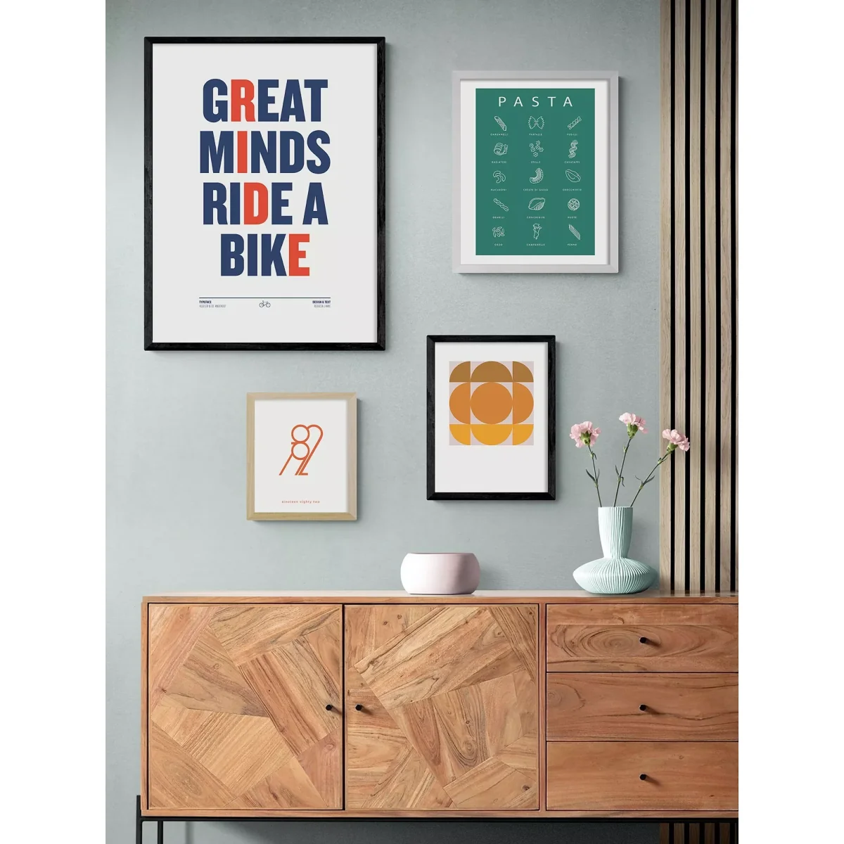 EAST END PRINTS Rebecca J Kaye 'Great Minds Ride A Bike' Framed Print – image 2
