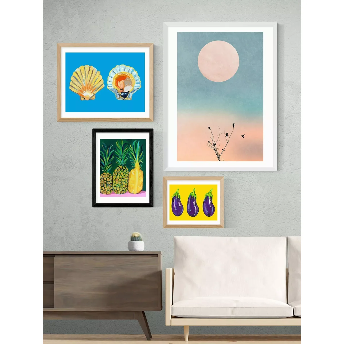 EAST END PRINTS Alice Staker 'Pineapples' Framed Print – image 3