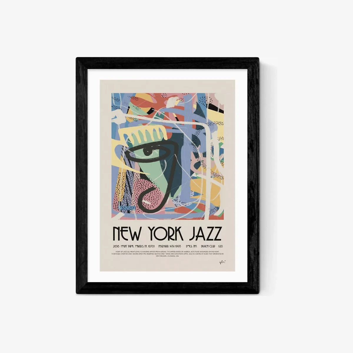 EAST END PRINTS Your Local Ross 'New York Jazz' Framed Print – image 1