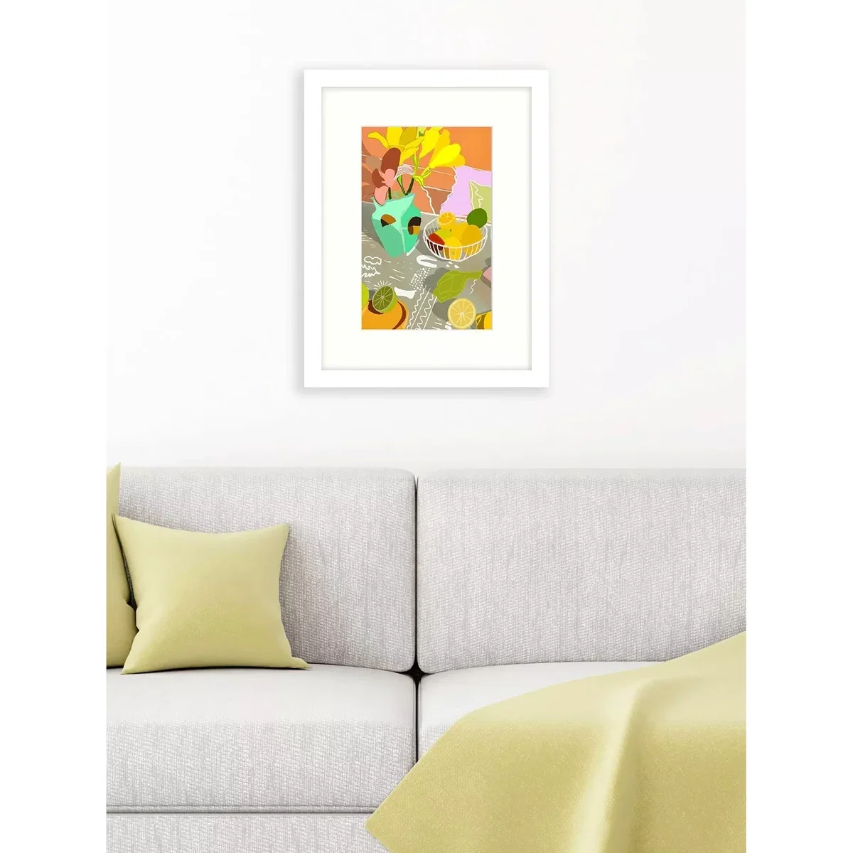 Meera Knowles - 'Winter Glow' Framed Print & Mount, 43.5 x 33.5cm, Yellow/Multi – image 2