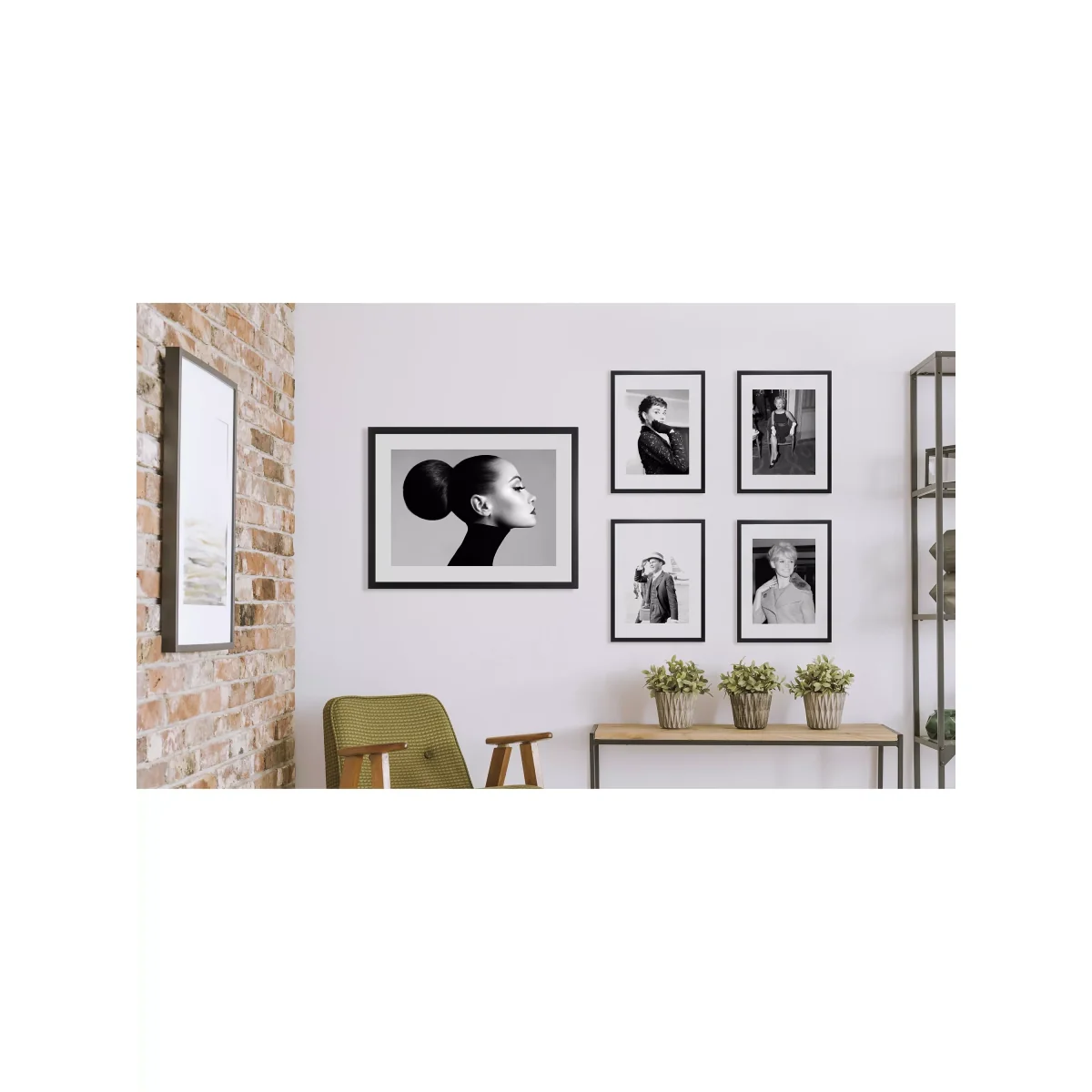 'Bun Pose' Framed Print & Mount, 65.5 x 85.5cm, Black/White – image 2