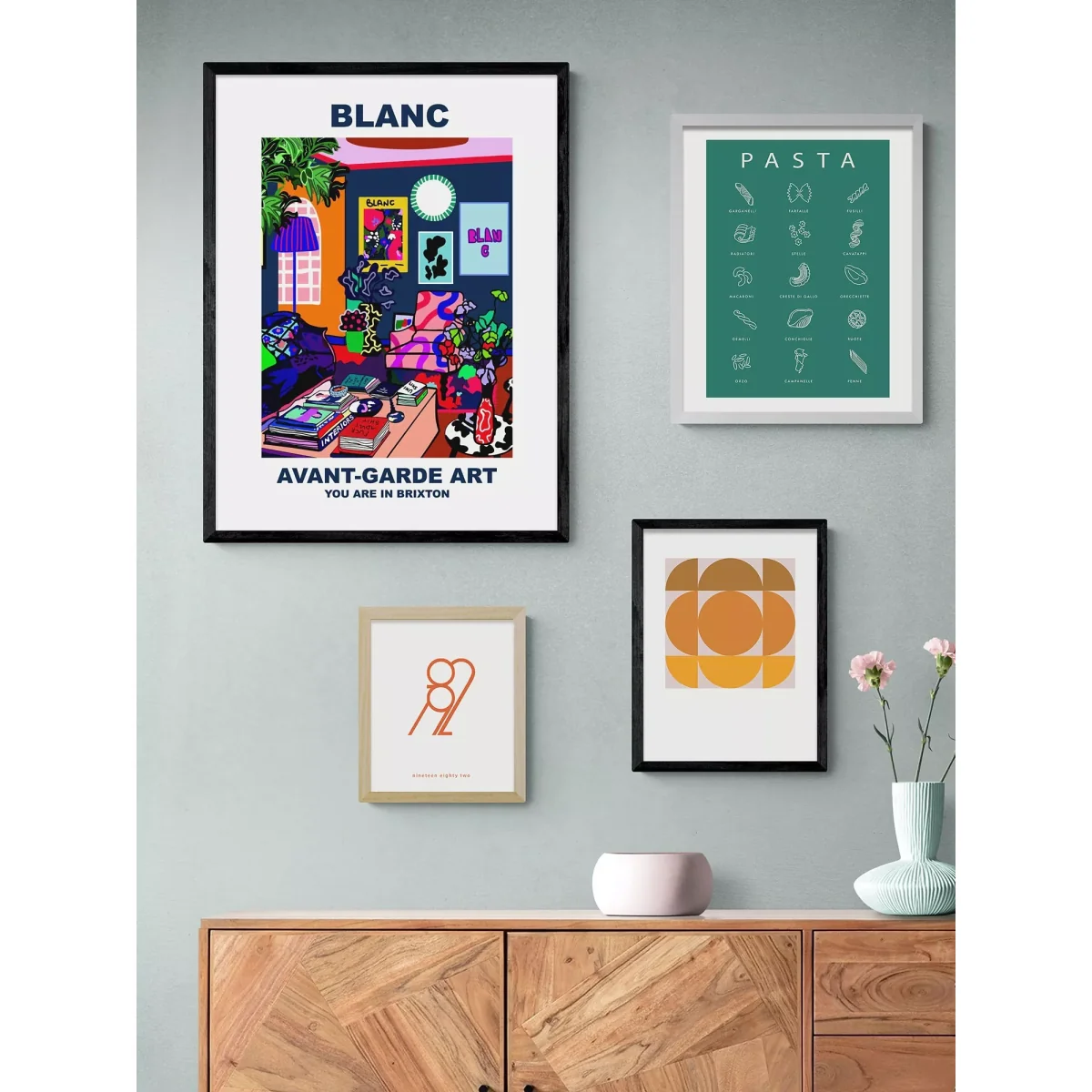 EAST END PRINTS BLANC Prints 'Brixton' Framed Print – image 2