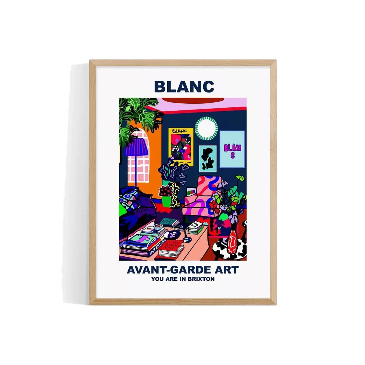 EAST END PRINTS BLANC Prints 'Brixton' Framed Print – image 1