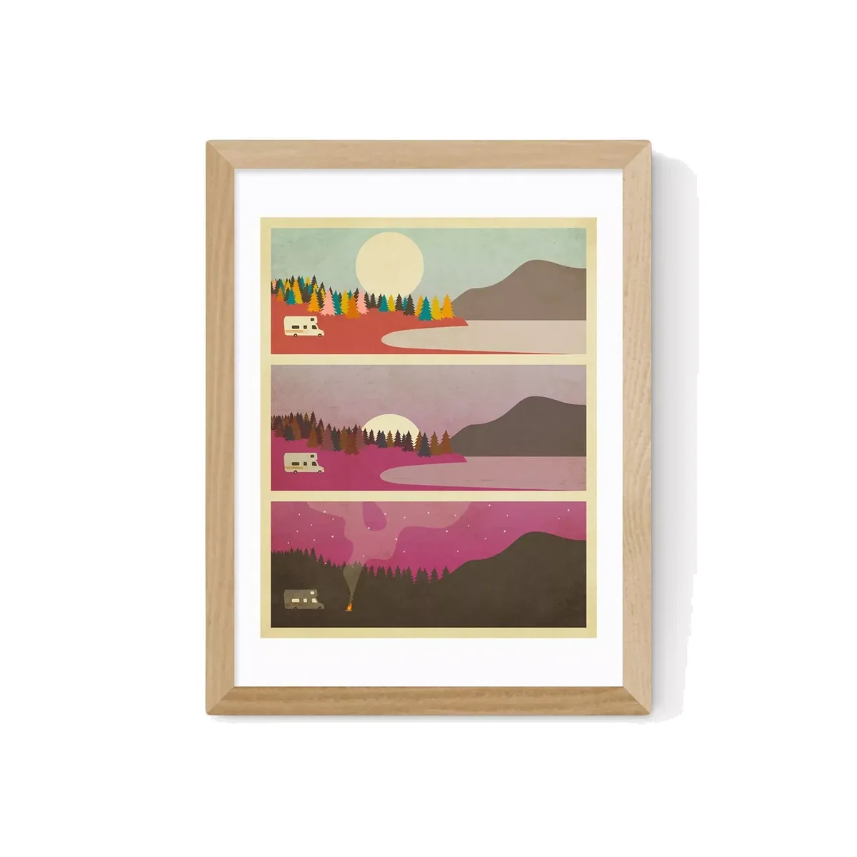 EAST END PRINTS Jazzberry Blue 'Campfire' Framed Print – image 1