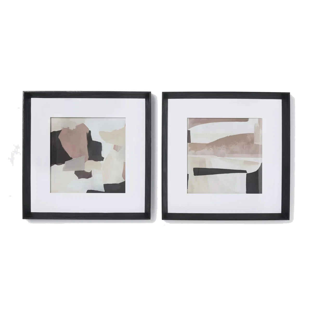 John Lewis Abstract Hand Painted Framed Wall Art, Set of 2, 50 x 50cm, Multi – image 1