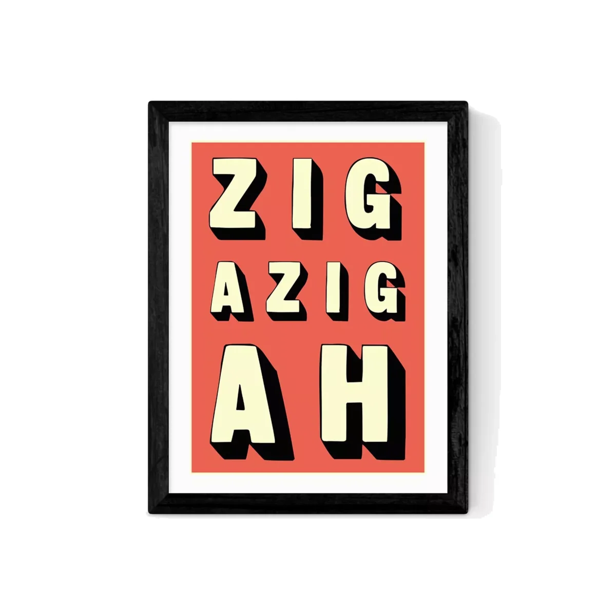 EAST END PRINTS Indieprints 'Zig-Azig-Ah' Framed Print – image 1