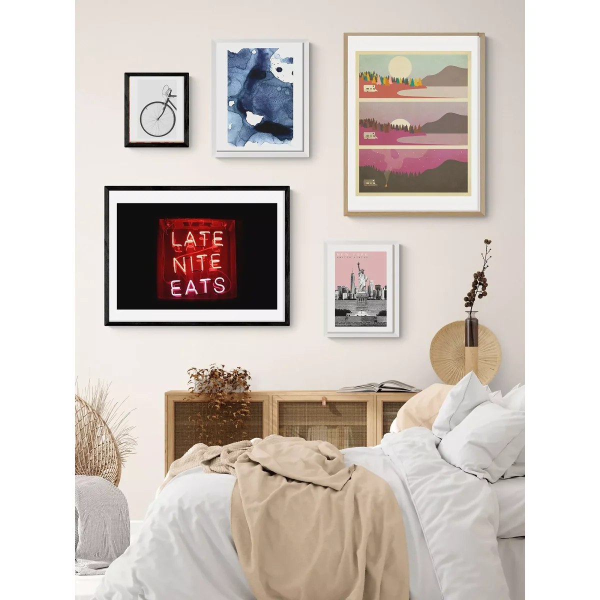 EAST END PRINTS Oh Fine! Art 'Late Night Eats' Framed Print – image 2