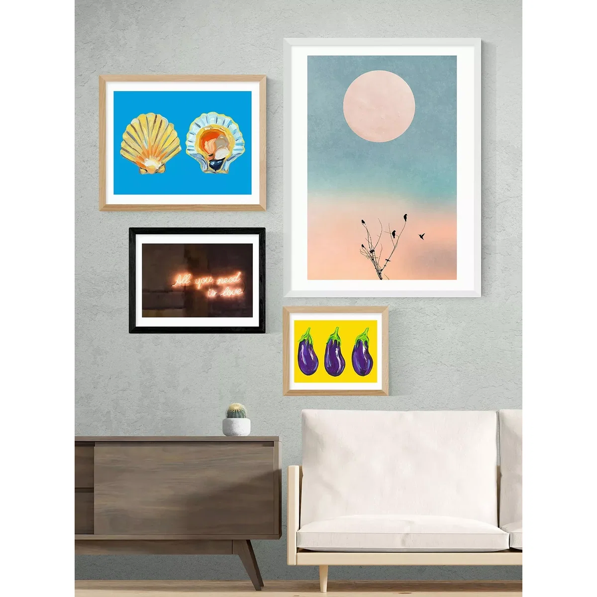 EAST END PRINTS Honeymoon Hotel 'All You Need Is Love' Framed Print – image 2