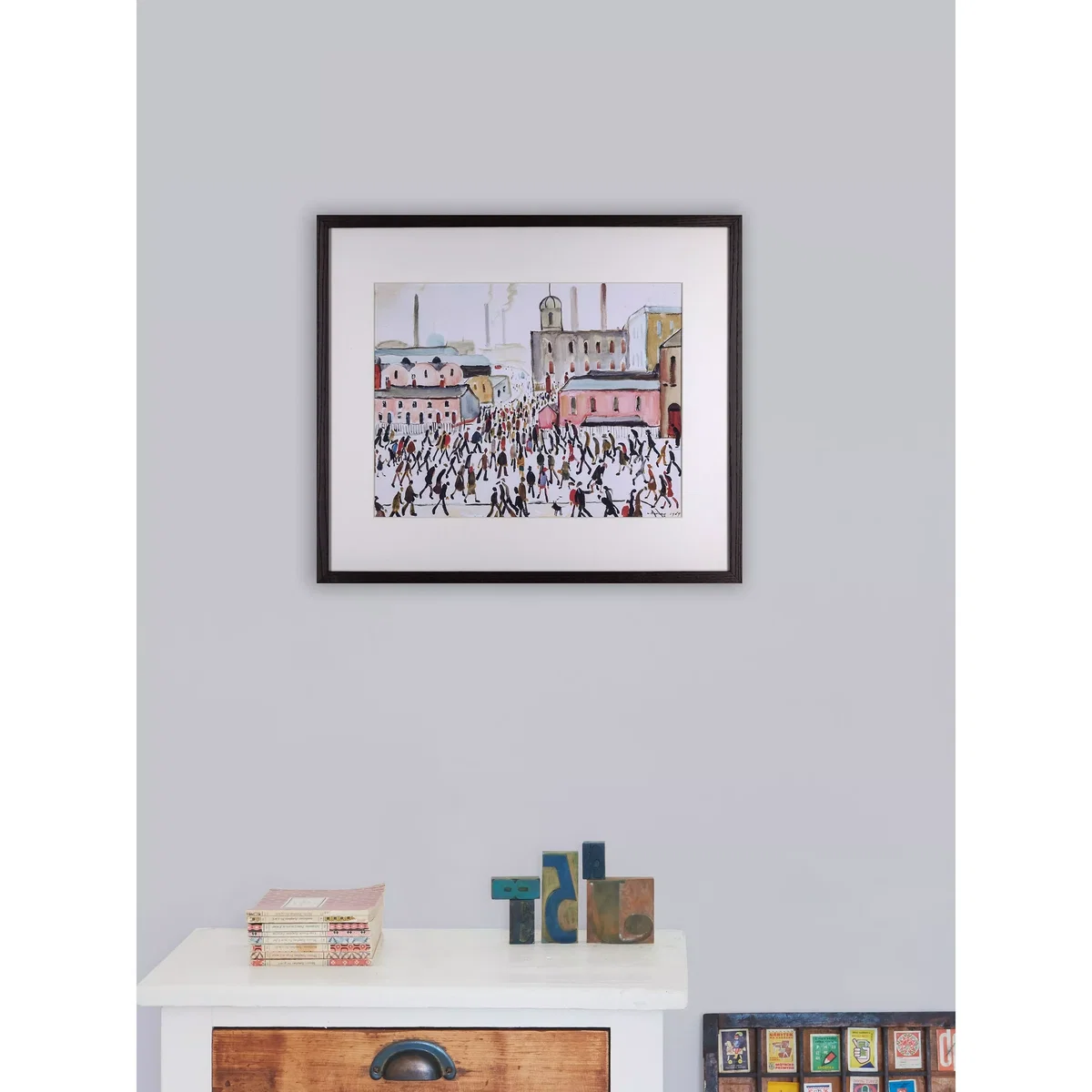 LS Lowry - Going To Work 1959 Framed Print & Mount, 64.8 x 80.2cm – image 2
