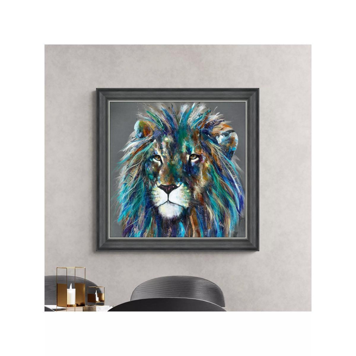John Lewis Louise Luton 'Akiki' Lion Framed Print, 83 x 83cm, Multi – image 2