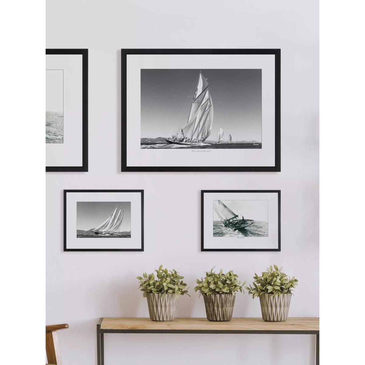 Brookpace Lascelles 'Shenandoah' Yacht Framed Print & Mount, 35 x 45cm, Black/White – image 2