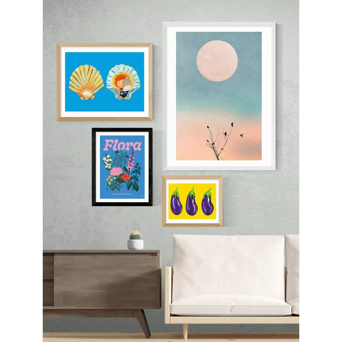EAST END PRINTS Limbo and Ginger 'Flora' Framed Print – image 2