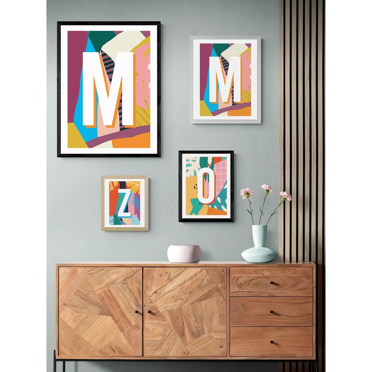 EAST END PRINTS Sei and Ru 'M Letter' Framed Print – image 2