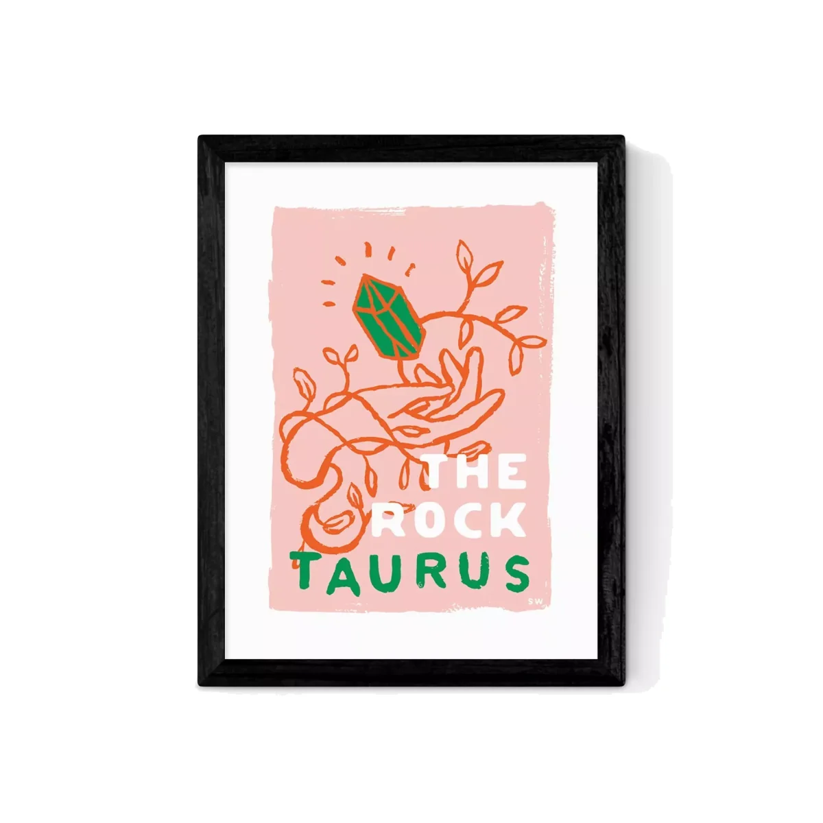 EAST END PRINTS Sophie Ward 'Taurus The Rock' Framed Print – image 1