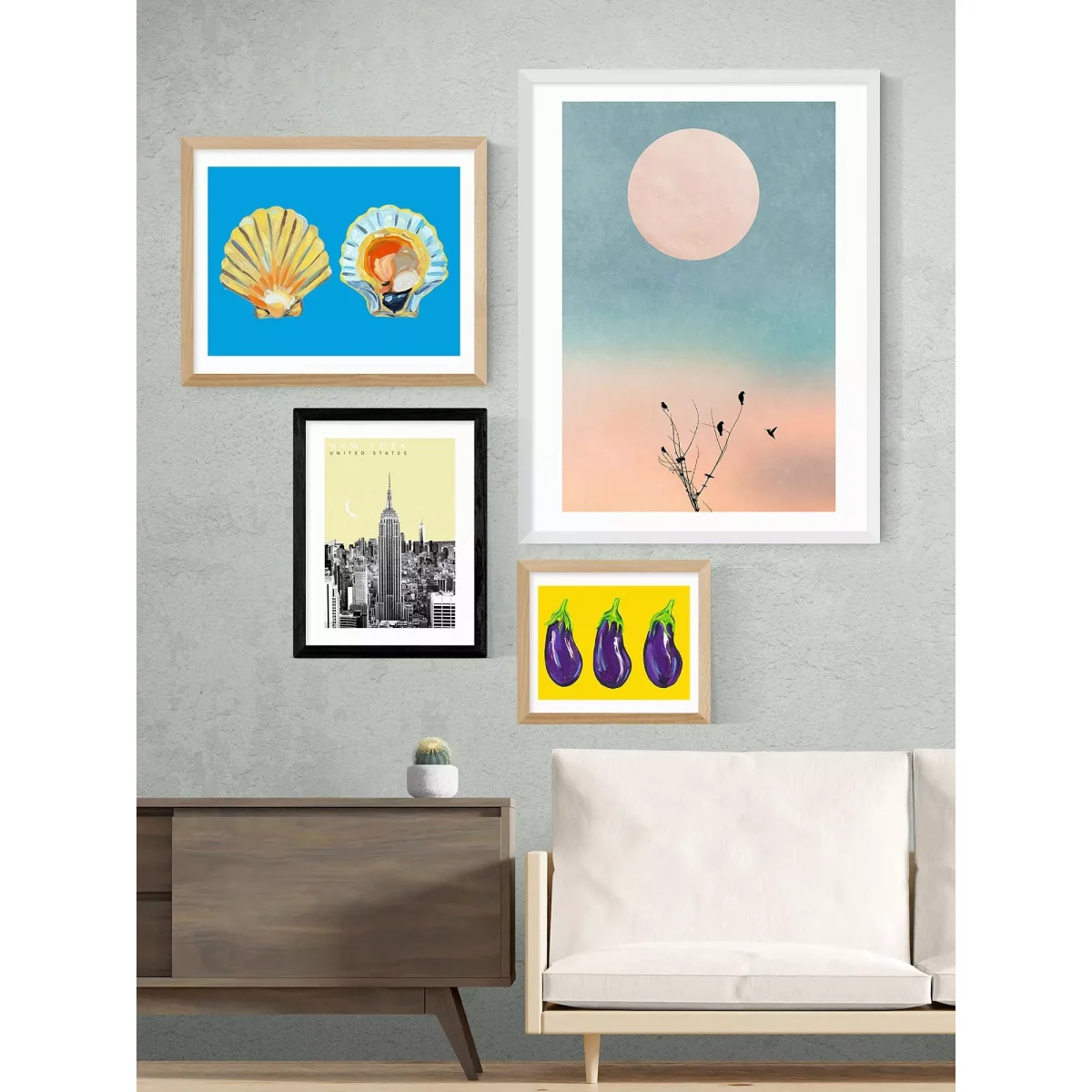 EAST END PRINTS Becks Norf Design 'New York Yellow' Framed Print – image 3