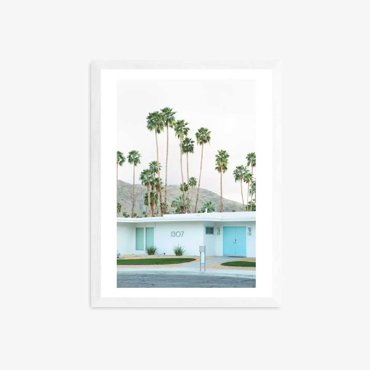 Oh Fine! Art - 'Palm Springs' Wood Framed Print, 82 x 62cm, Green/Multi