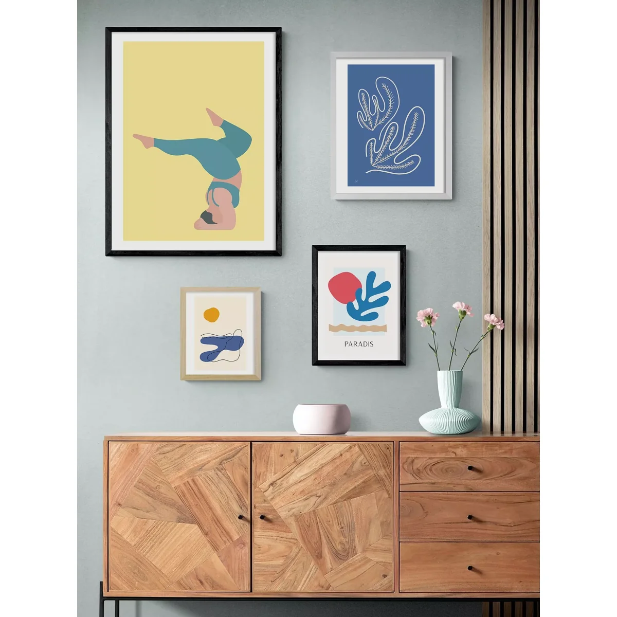 EAST END PRINTS Rocket Jack 'Yoga at 6 O'Clock' Framed Print – image 2