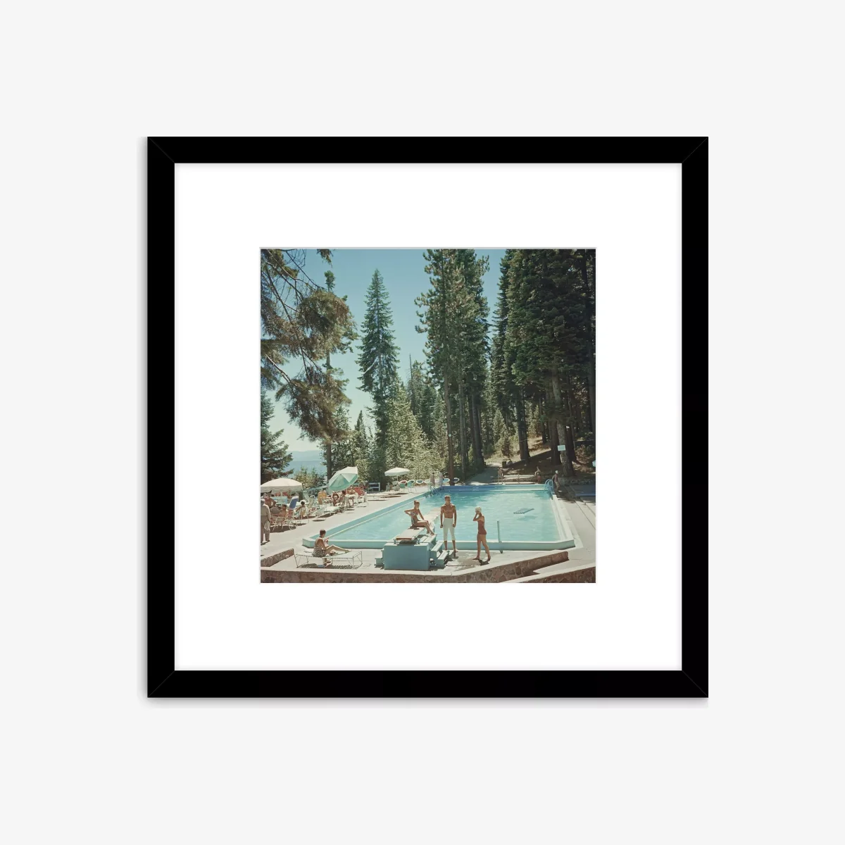 Getty Images Gallery - Slim Aarons 'Lake Tahoe' Wood Framed Print & Mount, 59.5 x 59.5cm