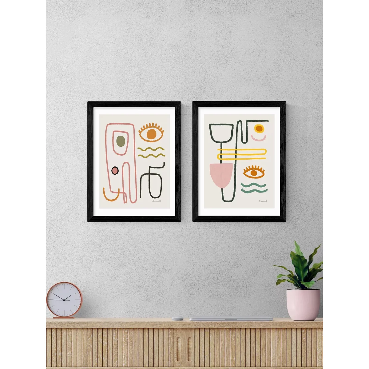 EAST END PRINTS Dan Hobday 'Feel Good' Wood Framed Print, Set of 2 – image 2