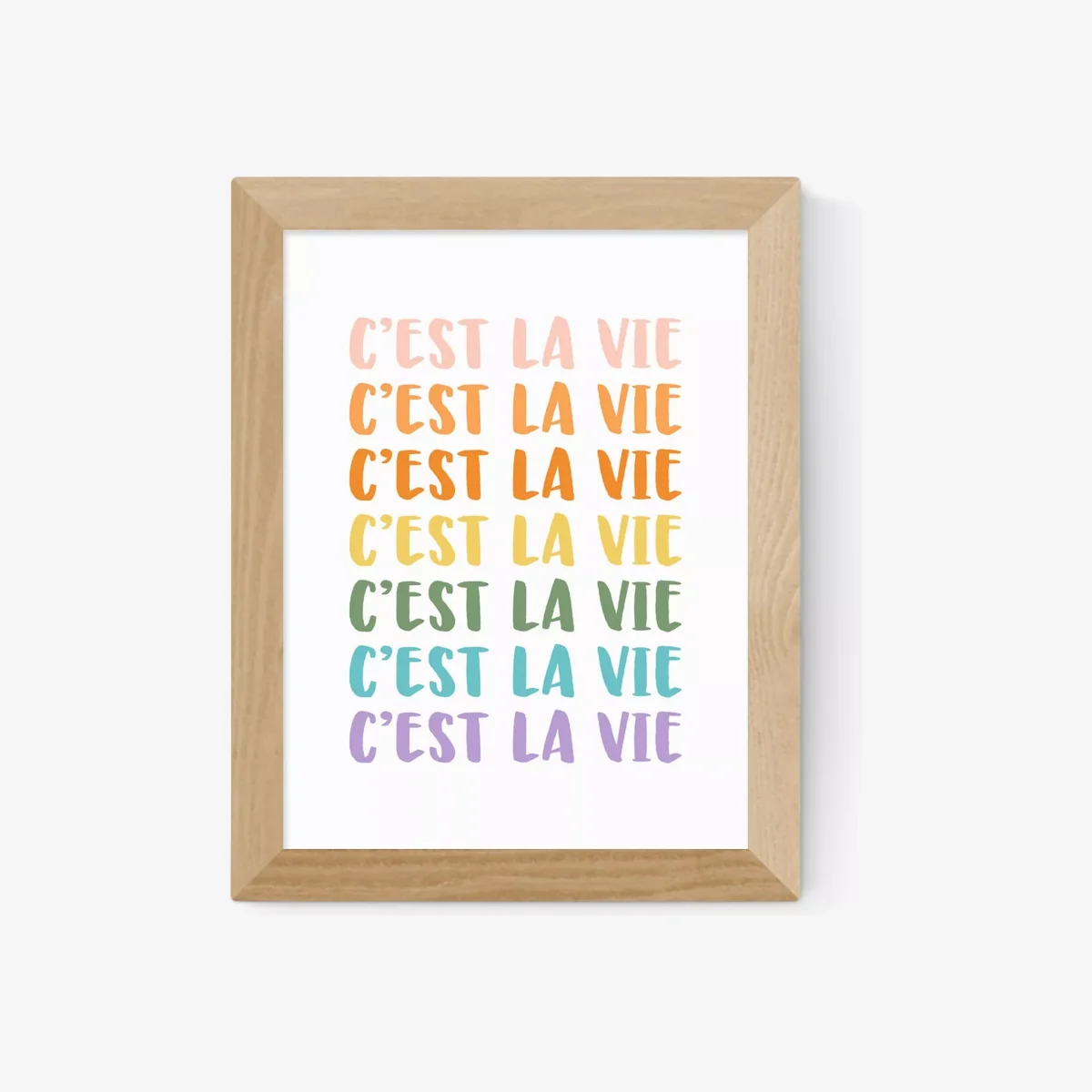 EAST END PRINTS apricot+birch 'C'est La Vie' Framed Print