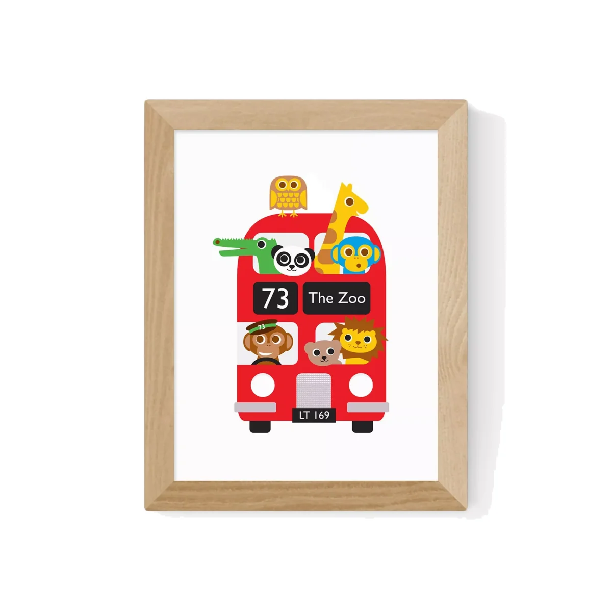EAST END PRINTS Dicky Bird 'London Bus' Framed Print
