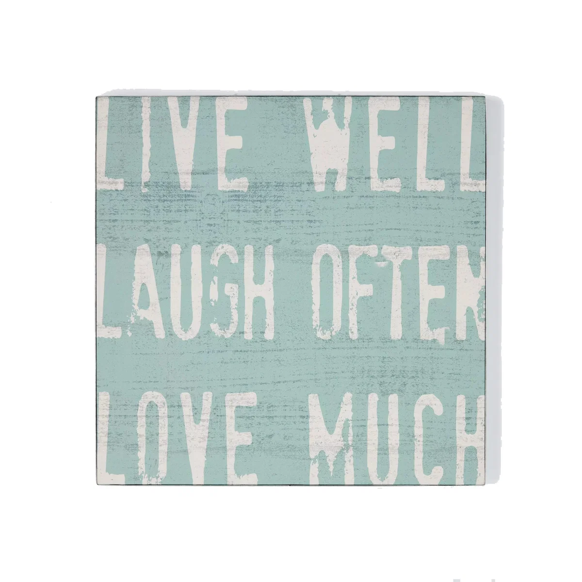 John Lewis Hollie Garrett 'Live Well' Framed Print, 55 x 55cm, Blue – image 1