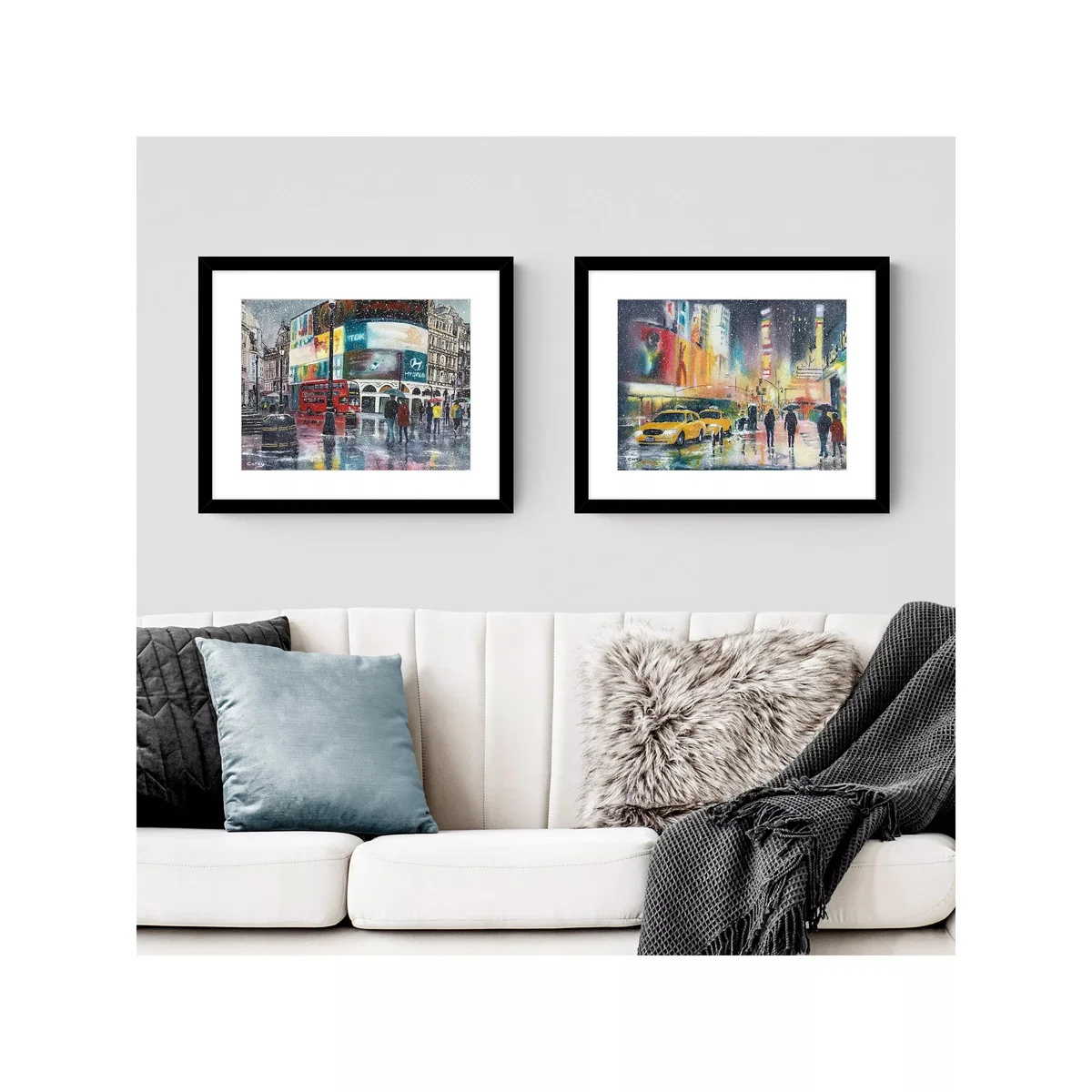 John Lewis Darren Carey 'New York' Framed Print & Mount, 43.5 x 53.5cm, Multi – image 2