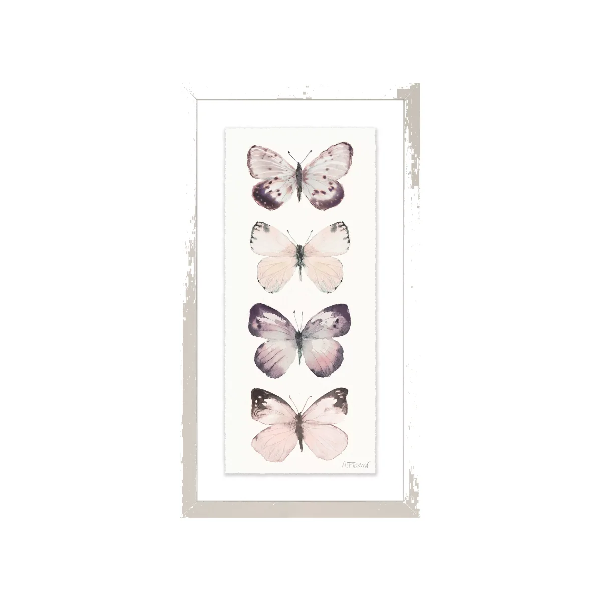 Adelene Fletcher - Watercolour Butterflies Framed Print & Mount, 38 x 21cm – image 1