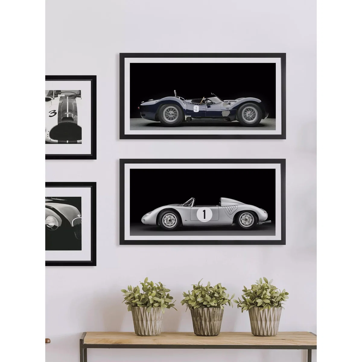 Brookpace Lascelles 'Maserati Birdcage' Car Framed Print & Mount, 37 x 101cm, Black – image 2
